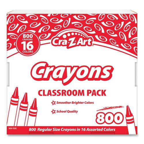 Arts & Crafts Supplies | Cra-Z-Art 74004 Crayons - Assorted Colors (800/Pack) image number 0