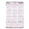 Bulletin Boards | Blueline C171920 12-Month (Jan to Dec): 2026 36 in. x 24 in. Passion Floral Artwork Yearly Laminated Wall Calendar - White/Multicolor Sheets image number 2
