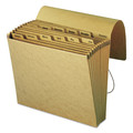 File Folders | Smead 70186 Letter Size 1/12-Cut Tabs 12 Sections Elastic Cord Closure Indexed Expanding Kraft Files - Kraft image number 1