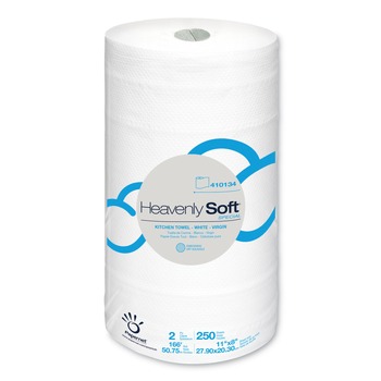 Papernet 410134 2-Ply 11 in. x 167 ft. Heavenly Soft Special Kitchen Paper Towel - White (12/Carton)