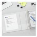Binders | Universal UNV207421PK 11 x 8.5 1 in. Capacity Slant D-Ring View Binder, 3 Rings - White (12/Carton) image number 5