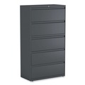 Office Filing Cabinets & Shelves | Alera 25499 36 in. x 18.63 in. x 67.63 in. 5 Lateral File Drawer - Legal/Letter/A4/A5 Size - Charcoal image number 0