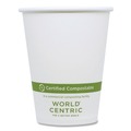 Cups and Lids | World Centric CU-PA-8 8 oz. Paper Hot Cups - White (1000/Carton) image number 0