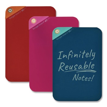 Boogie Board VN40M60002 VersaNotes Reusable Notes, 4 x 6, Assorted Colors, 3/Pack
