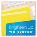 File Folders | Pendaflex 152 YEL Letter Size Straight Tabs Colored File Folders - Yellow/Light Yellow (100/Box) image number 5