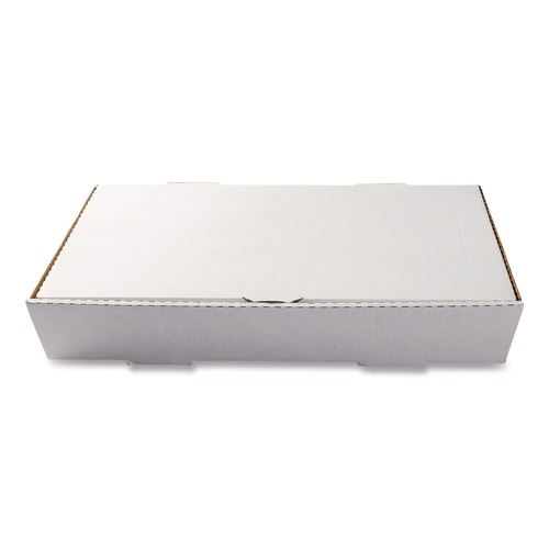 Food Trays, Containers, and Lids | AmerCareRoyal CCBFP21133 13 in. x 21 in. x 3 in. Paper Catering Boxes - White (50/Carton) image number 0