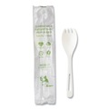 Cutlery | World Centric RK-PS-I TPLA Compostable Plastic Cutlery Spork - White (750/Carton) image number 0
