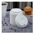 Just Launched | Dart 16EL Cappuccino Dome Sipper Lids Fits 12 oz. to 24 oz. Hot Cups - White (1000/Carton) image number 4