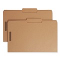File Folders | Smead 19882 0.75 in. Expansion 2/5-Cut Top Tab 17-pt Kraft Fastener Folders, 2 Fasteners - Legal Size/Kraft (50/Box) image number 0