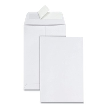 Quality Park QUA44182 Redi-Strip 6 in. x 9 in. No. 1 Cheese Blade Flap Adhesive Closure Catalog Envelope - White (100/Box)