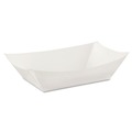 Just Launched | Dixie KL300W8 3 lbs. Kant Leek Polycoated Paper Food Tray - White (500/Carton) image number 0