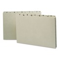 File Folders | Smead 52376 1/5-Cut Top Tab A to Z 8.5 in. x 14 in. Alphabetic Top Tab Indexed File Guide Set - Green (25/Set) image number 2
