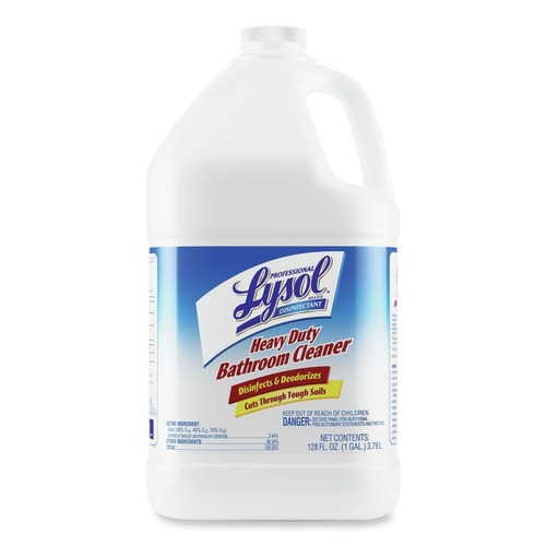 All-Purpose Cleaners | Professional LYSOL Brand 36241-94201 1 Gallon Bottle Disinfectant Heavy-Duty Bathroom Cleaner Concentrate - Fresh Lime image number 0