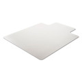 Office Chair Mats | Deflecto CM13233 45 x 53 DuraMat Moderate Use Wide Lipped Chair Mat for Low Pile Carpet - Clear image number 1