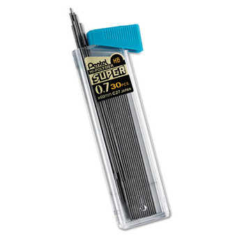 Pentel C27-HB 0.7 mm Super Hi-Polymer HB Lead Refills - Black (30/Pack)