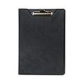 Back to School Sale | Samsill 71410 Value Inside Front Pocket Brass Clip Heavyweight Sealed Vinyl Padfolio - Black image number 1
