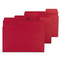 File Folders | Smead 11983 1/3-Cut Tabs Assorted Letter Size 0.75 in. Expansion SuperTab Colored File Folders - Red (100/Box) image number 1