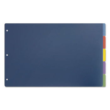 BINDERS | Cardinal 84250 11 in. x 17 in. 5-Tab Tabloid-Size Poly Index Divider - Assorted (5/Pack)