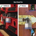 Office & Office Supplies | Master Lock 7D 1.12 in. Wide 2 Keys Laminated Steel Body Four-Pin Tumbler Lock - Silver/Blue image number 3