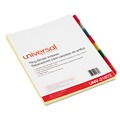 Dividers & Tabs | Universal UNV21872 11 in. x 8.5 in. 8-Tab Insertable Tab Index - Buff, Assorted Tabs (6/Pack) image number 1