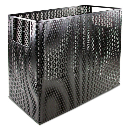 Desk Accessories & Office Organizers | Artistic ART20010 Urban Collection 13 in. x 5.75 in. x 10.75 in. 1 Section Letter to Legal Size Files Punched Metal Desktop File - Black image number 0