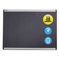 Bulletin Boards | Quartet MB543A Prestige Plus 36 x 24 Magnetic Fabric Bulletin Boards - Gray Surface/Silver Aluminum Frame image number 0