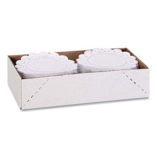 Food Service | Hoffmaster 500238 10 in. Cambridge Round Lace Doilies - White (1000/Carton) image number 0