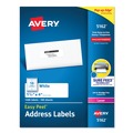 Dividers & Tabs | Avery 05162 1.33 in. x 4 in. Easy Peel Address Labels with Sure Feed Technology for Laser Printers - White (14/Sheet, 100 Sheets/Box) image number 0