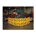 Floor Signs & Safety Signs | Rubbermaid Commercial FG9S1100YEL 13 ft x 40 in. Plastic Portable Mobile Safety Barrier - Yellow image number 5