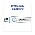 Binders | Avery 72127 11 in. x 17 in. 3 Rings 3 in. Capacity Heavy-Duty View Binders - White image number 4