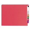 File Folders | Smead 25740 0.75 in. Expansion Heavyweight Colored End Tab 2-Fastener Folders - Letter Size/Red Exterior (50/Box) image number 2