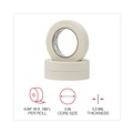 Tapes | Universal UNV51301 3 in. Core 24 mm x 54.8 mm General Purpose Masking Tape - Beige (3/Pack) image number 4