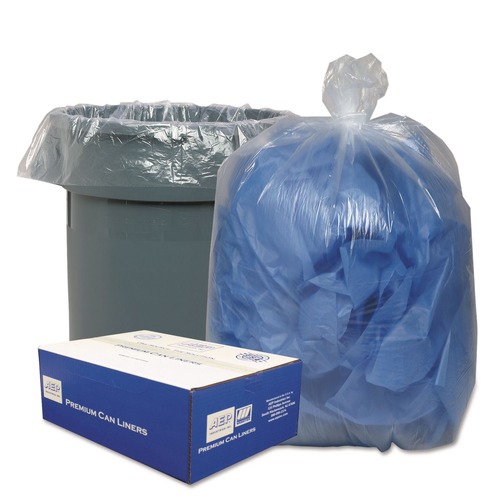 Trash Bags | Classic Clear 1507158 56 Gallon 0.9 mil 43 in. x 47 in. Linear Low-Density Can Liners - Clear (100/Carton) image number 0