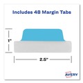 Dividers & Tabs | Avery 74866 2.5 in. x 1 in. 1/5-Cut Ultra Tabs Repositionable Tabs - Assorted Colors (48/Pack) image number 6