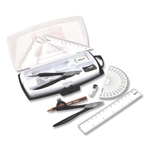 Office & Office Supplies | Maped Helix 897010 10-Piece Metal/Plastic Compass and Geometry Set - Black/Clear image number 0