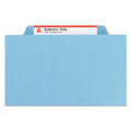 File Folders | Smead 19094 Eight-Section 3-Divider Pressboard Top Tab Classification Folders - Legal Size/Blue (10/Box) image number 0