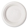 Bowls and Plates | Vegware VW-P016NFA 6 in. Diameter Nourish Molded Compostable Fiber Plate Tableware - White (1000/Carton) image number 0