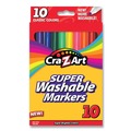 Washable Markers | Cra-Z-Art 1016148 Super Washable Fine Bullet Tip Markers - Assorted Colors (10/Set) image number 0