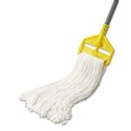 Mops | Rubbermaid Commercial FGV41800WH00 12-Piece 24 oz. Economy Cut-End Rayon Mop Head with 1 in. Band (White) image number 4