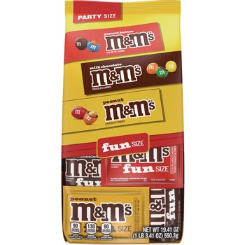 M & M's 460668 M and M'S 19.41 oz. Bag Variety Pack Fun Size Chocolate Candy - Assortment