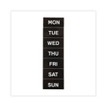 Office Presentation Supplies | MasterVision FM1007 2 in. x 1 in. Days of Week Interchangeable Magnetic Board Accessories - Black/White (7/Pack) image number 0