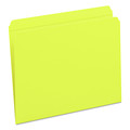 File Folders | Smead 12910 Straight Tabs Letter Size 0.75 in. Expansion Reinforced Top Tab Colored File Folders - Yellow (100/Box) image number 1