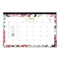 Bulletin Boards | Blue Sky 149057 17 in. x 11 in. 12-Month (Jan to Dec): 2026 Kelly Ventura Magenta Bloom Desk Pad Calendar - Floral Artwork, White/Multicolor Sheets image number 1