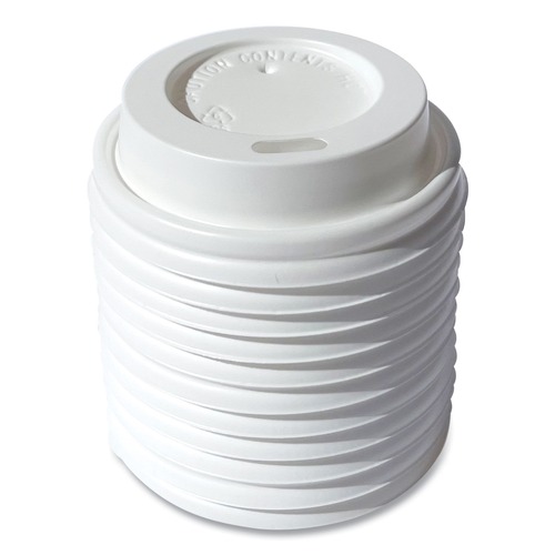 Cups and Lids | Boardwalk BWKHOTWH4 Plastic Hot Cup Lids Fits 4 oz. Cups - White (1000/Carton) image number 0