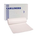 Storage Accessories | Boardwalk H7658MWKR01 55 Gallon 0.63 mil 38 in. x 58 in. Repro Low-Density Can Liners - White (10 Rolls/Carton,10 Bags/Roll) image number 1