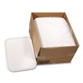 Food Trays, Containers, and Lids | Pactiv Corp. BTK101360000 18 in. x 14 in. Laminated Foam Serving Tray - White (100/Carton) image number 4
