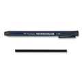 Back to School Sale | Tombow 51538 4.4 mm Wax-Based Marking Pencil - Black Wax, Navy Blue Barrel (10/Box) image number 3