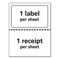 Labels | Avery 27900 5.06 in. x 7.63 in. Inkjet/Laser Printers Shipping Labels with Paper Receipt Bulk Pack - White (100/Box) image number 3
