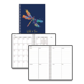 House of Doolittle 2121-46 Recycled Non-Dated Monthly/Weekly Wild and Free Planner - Multicolor Cover