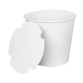 Food Trays, Containers, and Lids | Karat C-FB170W_BUNDLE 8.9 in. x 8.36 in. 170 oz. Paper Food Bucket with Lid - White (150/Carton) image number 0
